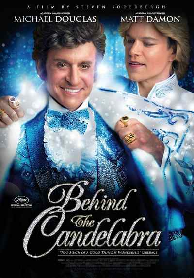 behind candelabra