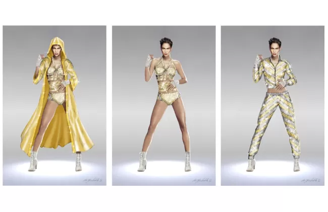 Jennifer Lopez 2012 tour - tracksuit by Christian Cordella